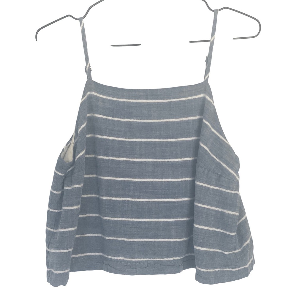 Universal Thread Womens Cami Top Striped Adjustable M Blue Coastal Summer Beachy